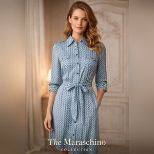 Tory Burch Silk Belted Shirt Dress | Size 2